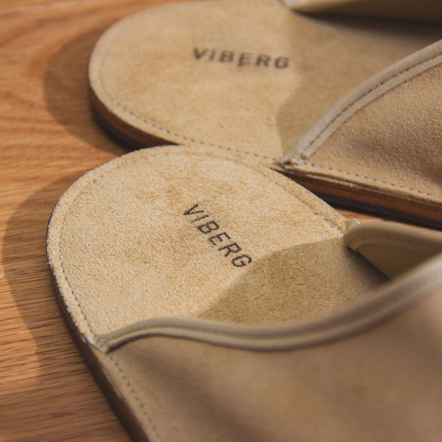 Slide - Desert Sand Janus Calf Suede - VIBERG