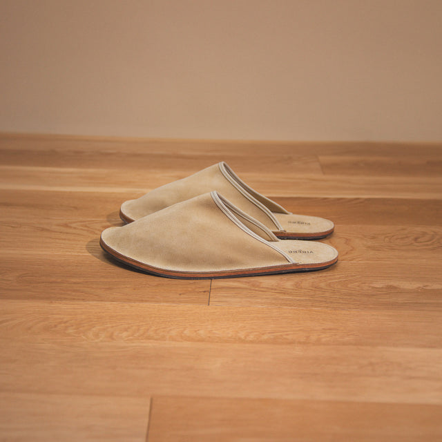 Slide - Desert Sand Janus Calf Suede - VIBERG