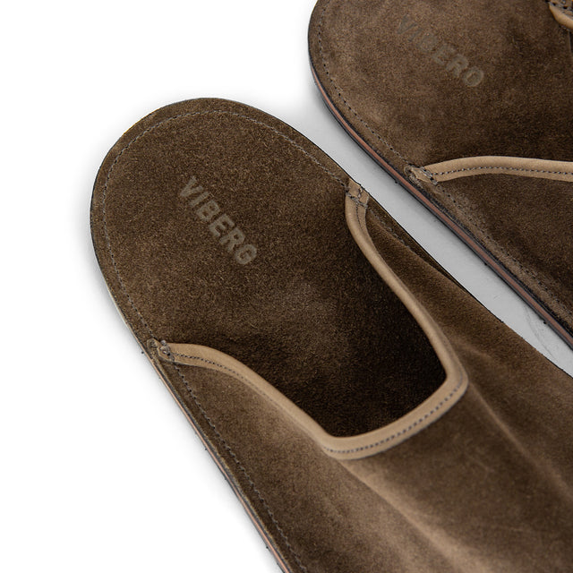 Slide - Dark Olive Janus Calf Suede