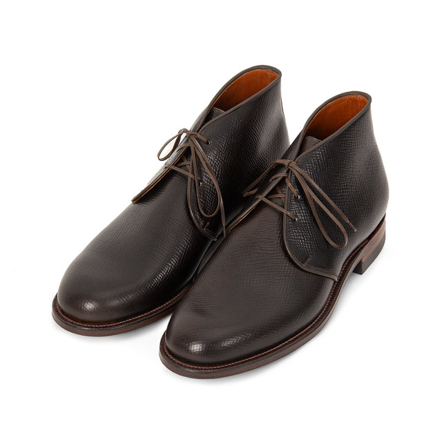 Uplands Boot - Mahogany Hatchgrain Shell Cordovan® - VIBERG